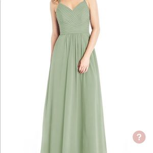Azazie Amari bridesmaid dress- dusty sage size A8